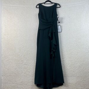 Adam Dark Green Sleeveless Dress